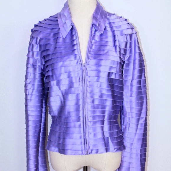 Tadashi Shoji Tops - Tadashi Lavender Jacket Size (10)